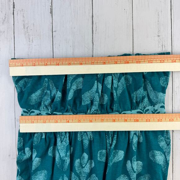 NWT Jimmy'z Dark Teal Floral Strapless A-Line Cotton-Blend Dress Size Small - Picture 10 of 12